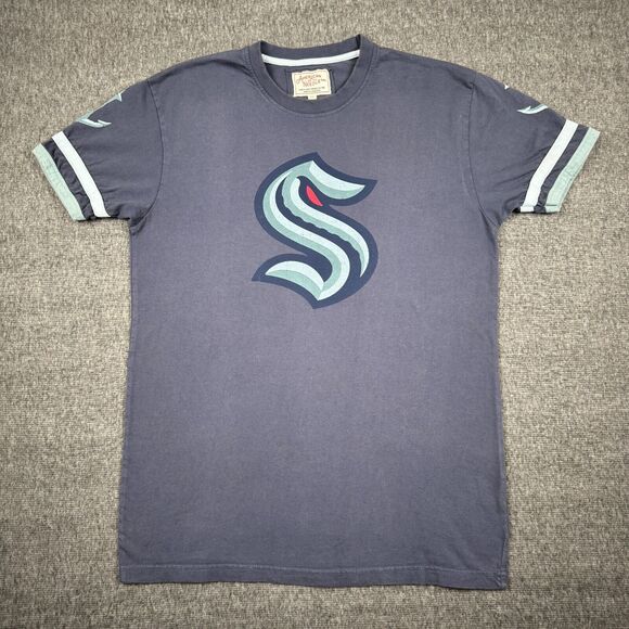 American Needle Seattle Kraken T-Shirt Men's Medium Blue NHL Hockey Sports - Picture 1 of 7